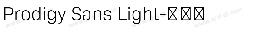 Prodigy Sans Light字体转换
